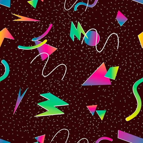 90 'ların Memphis Soyut Desen Gradyan Kusursuz Desen Tasarımı 