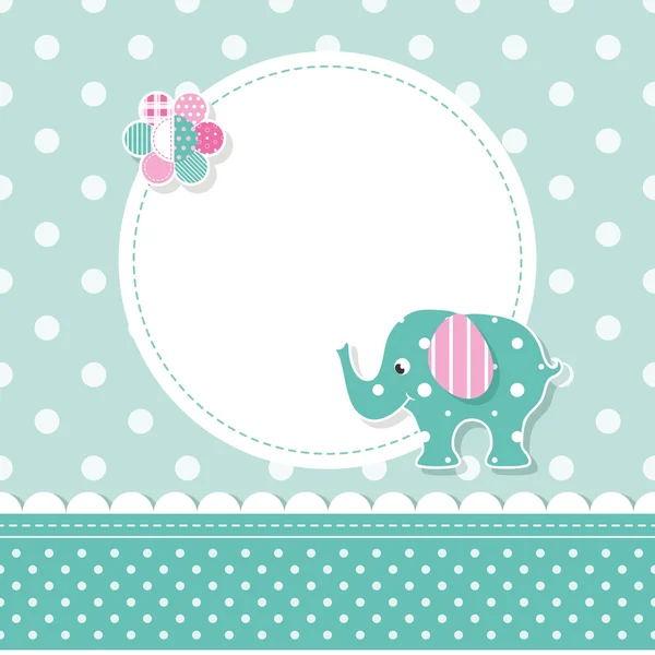 Elephant baby greeting card Vector Graphics