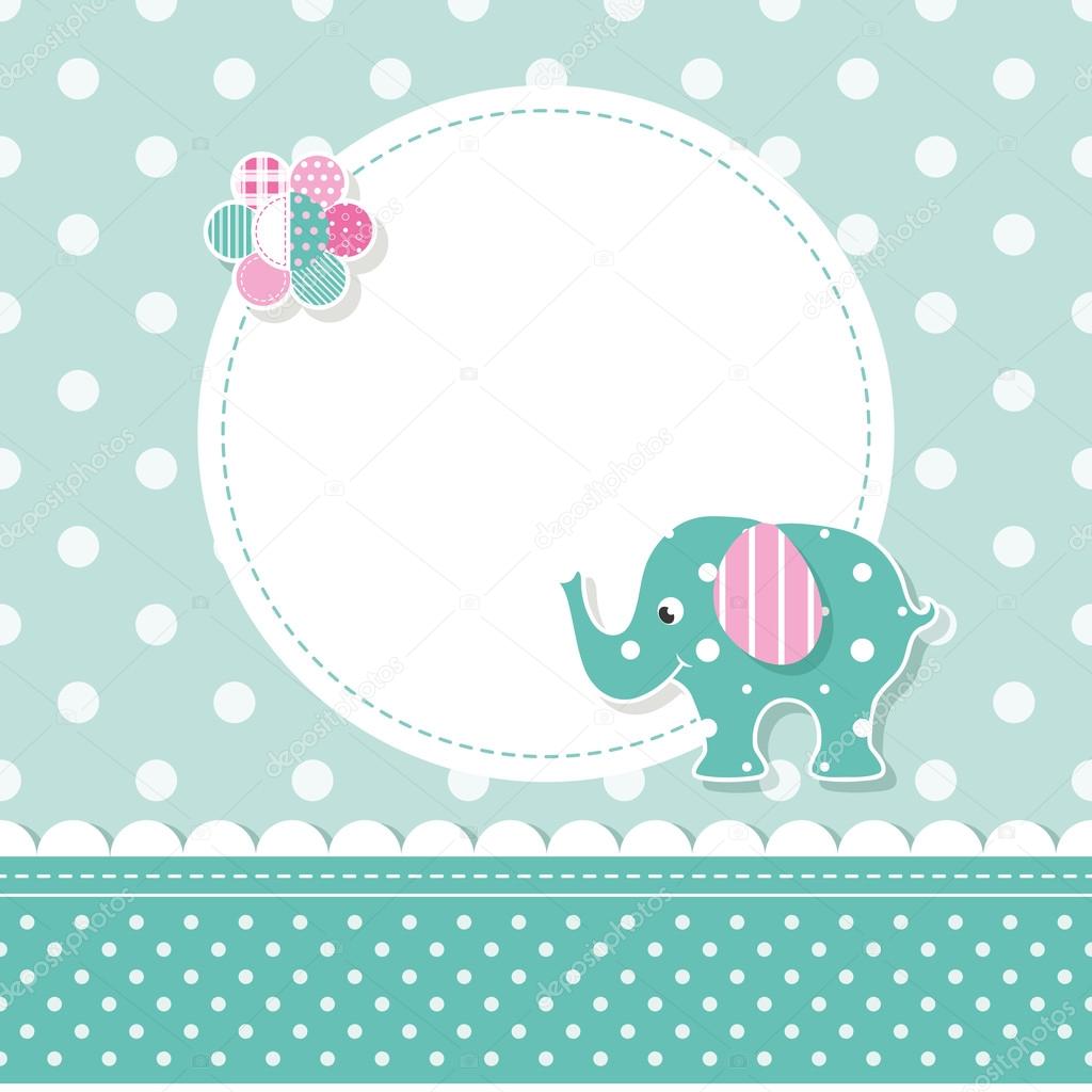 elephant baby greeting card