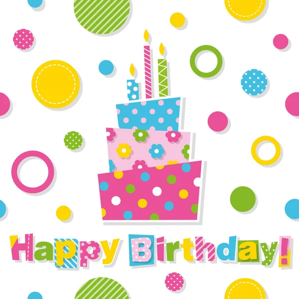 Mutlu yıllar pasta tebrik kartı.