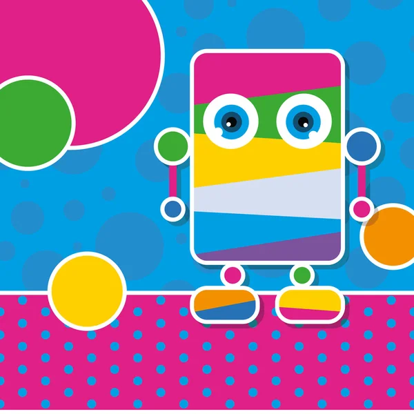 Sevimli robot tebrik kartı