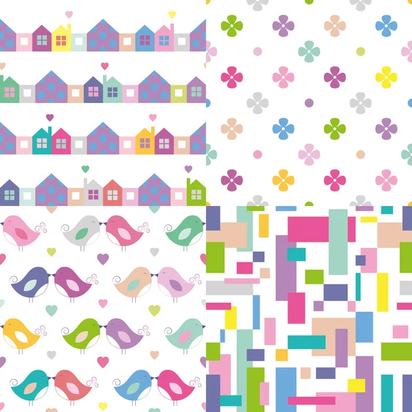 Colorful pattern collection — Stock Vector