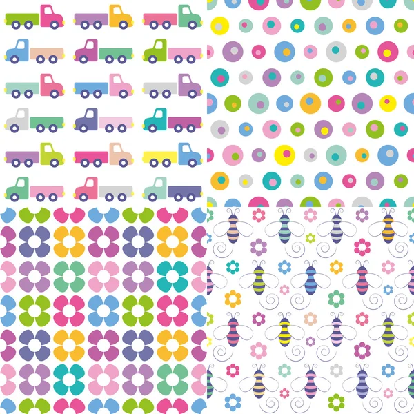 Four colorful backgrounds collection — Stock Vector