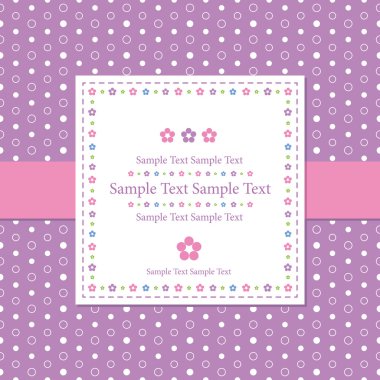 Menekşe polka dot tebrik kartı