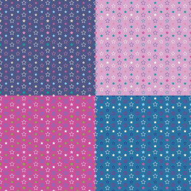 Renkli yıldız desen koleksiyonu