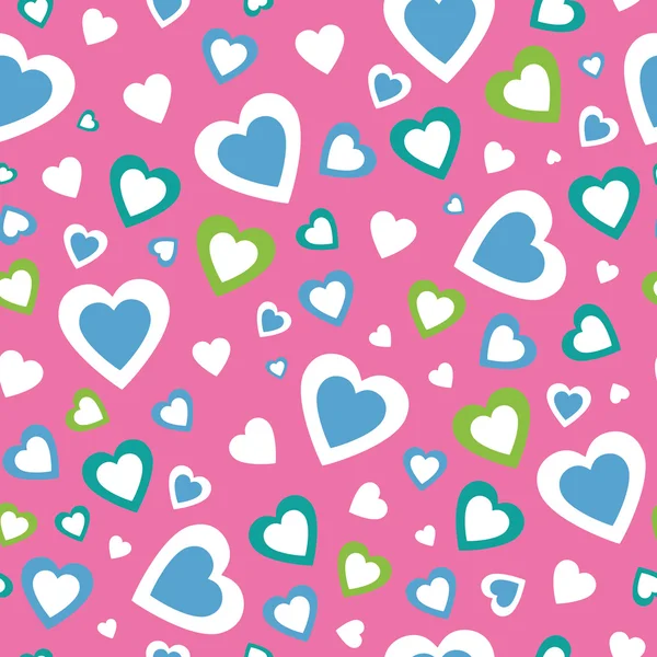 Valentines day hearts pattern — Stock Vector