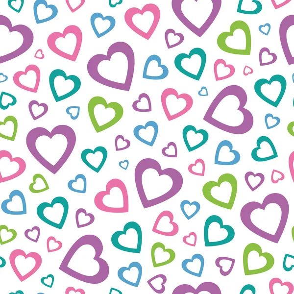 Colorful hearts pattern — Stock Vector