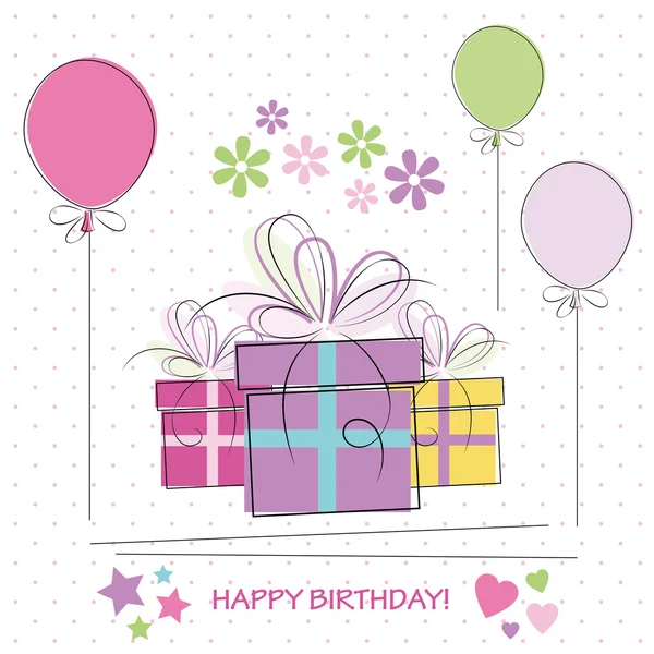 Mutlu doğum günü hediye kartı