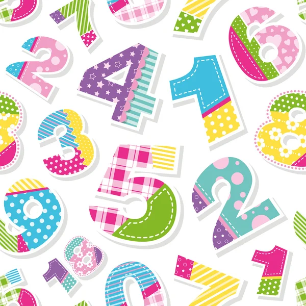 Şirin renkli sayı desen