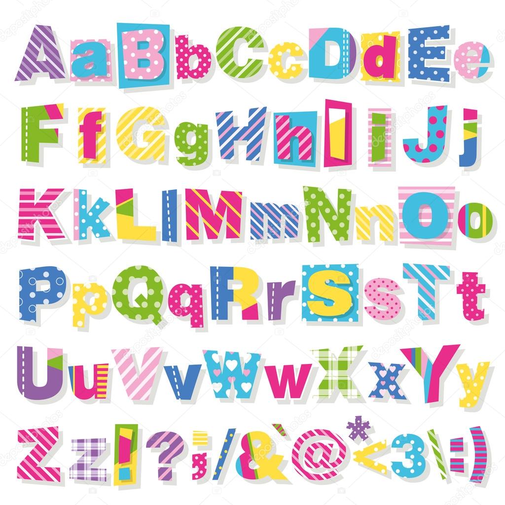 Colorful letters collection