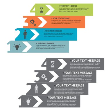 Simgeleri ile numaralandırılmış Infographic