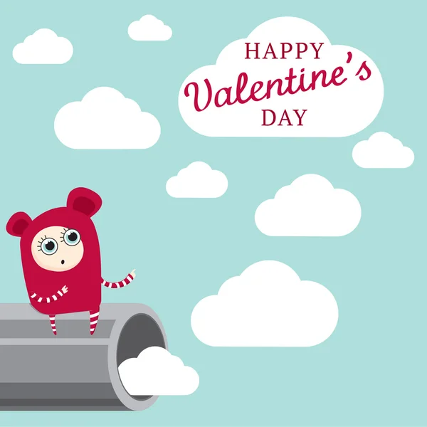 Happy Valentine's postcard — Stock Vector