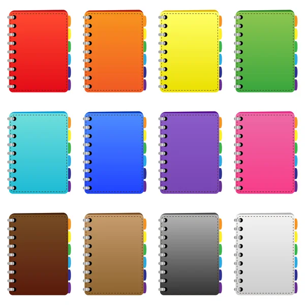 Conjunto de diarios de colores — Archivo Imágenes Vectoriales