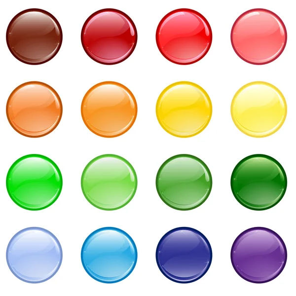 Colored buttons — Stock Vector