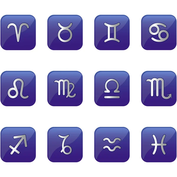 Bouton zodiaque — Image vectorielle