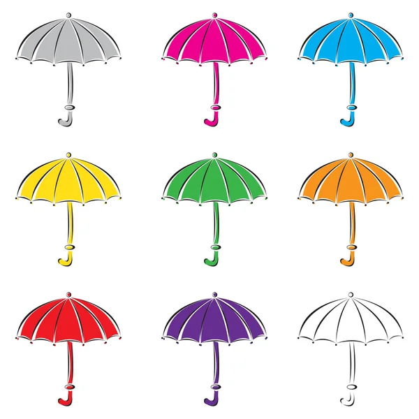 Parasols — Image vectorielle