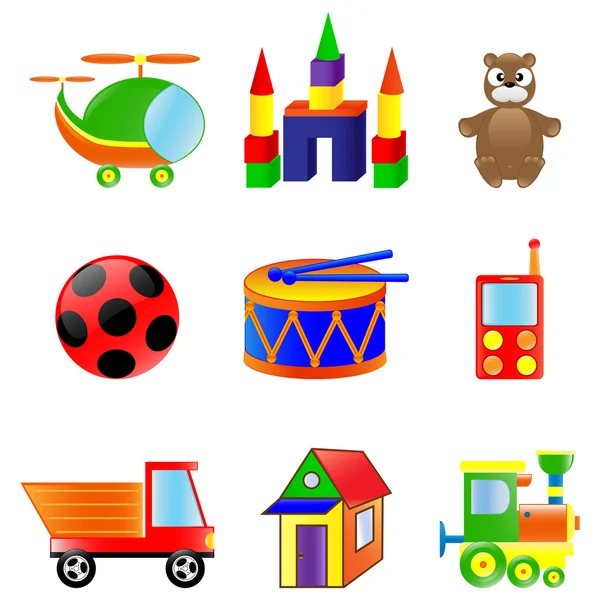 Set di giocattoli per bambini Illustrazioni Stock Royalty Free