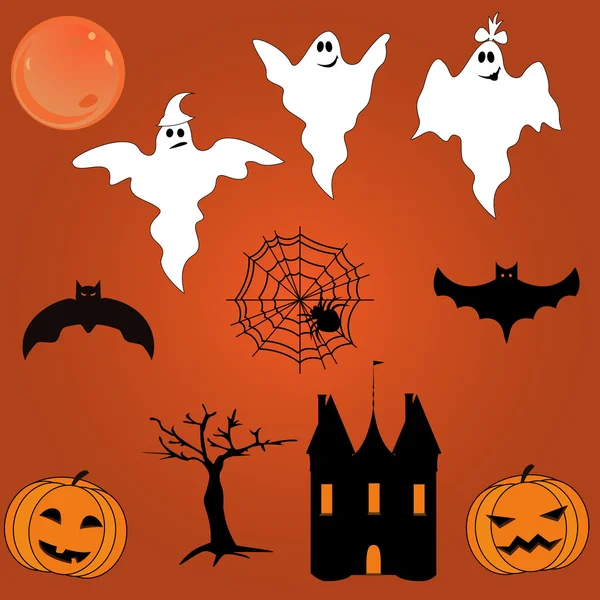 Set di icone di Halloween Vettoriale Stock