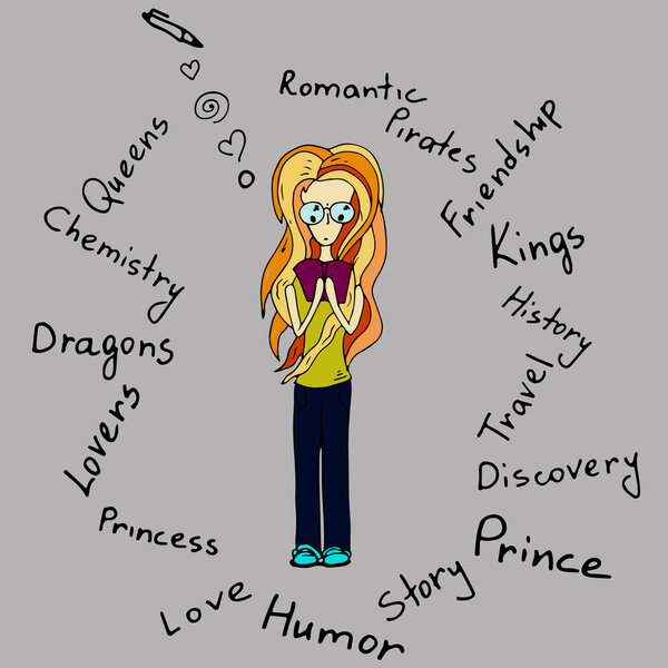 Девочка читает
