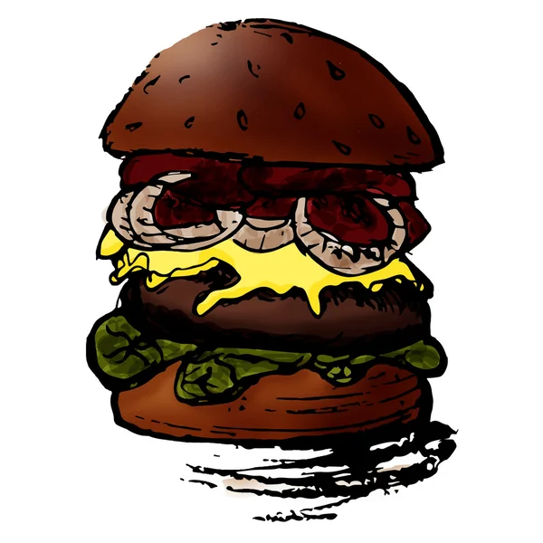 Burger. lecker — Stockvektor