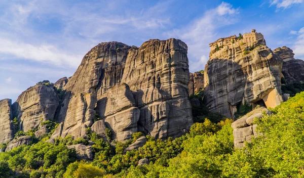 Vista Panorámica Horizontal Del Santo Monasterio Varlaam Meteora Tesalia Grecia — Foto de Stock