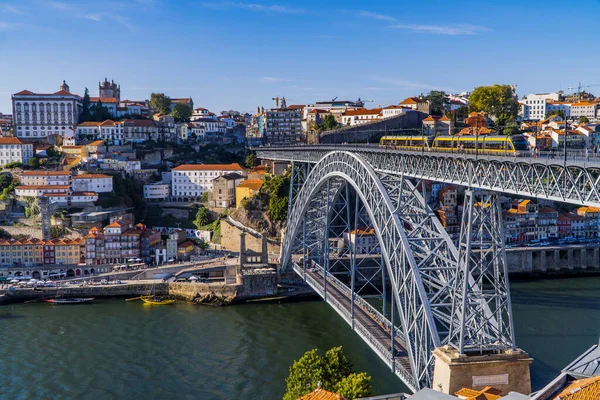 Oporto Portugal Septiembre 2020 Increíble Vista Panorámica Ribeira Oporto Con — Foto de Stock