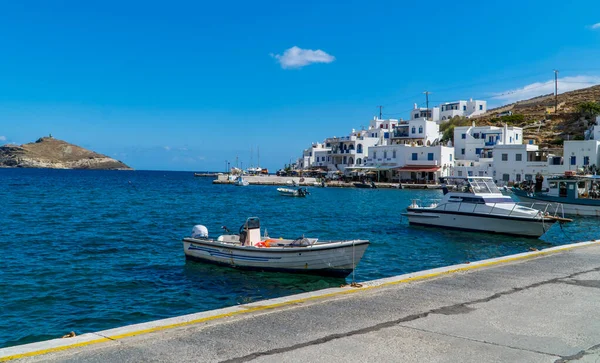 Ormos Panormou Panormos Řecko Října 2020 Malé Rybářské Čluny Cykladické — Stock fotografie