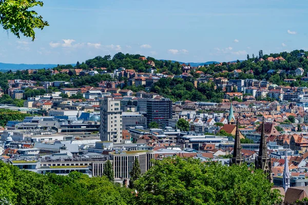 Στουτγάρδη Γερμανία Ιουνίου 2020 Όμορφη Πανοραμική Θέα Της Πόλης Της — Φωτογραφία Αρχείου