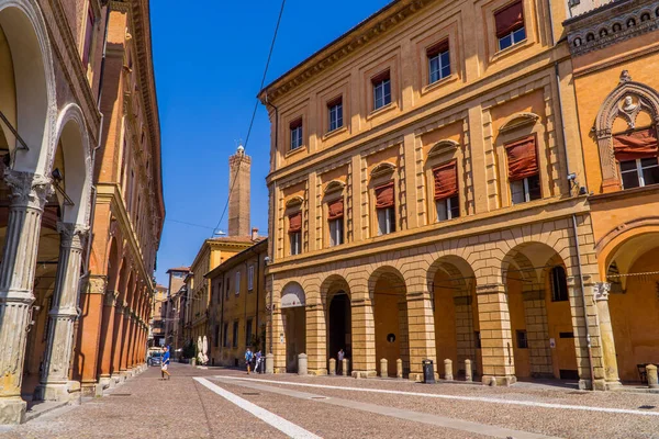 Bolonia Italia Agosto 2020 Una Calle Con Edificios Italianos Antiguos —  Fotos de Stock