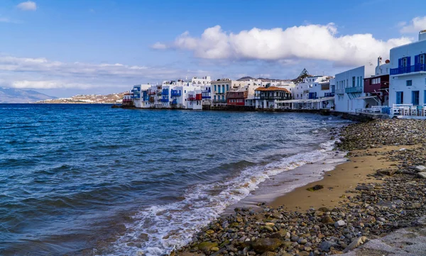 Mykonos Řecko Října 2020 Krásný Panoramatický Výhled Malé Benátky Tradičními — Stock fotografie