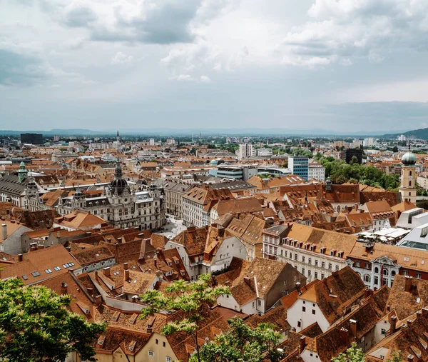 Graz Austria June 2020 Aerial View Old Town Graz Styria — Φωτογραφία Αρχείου