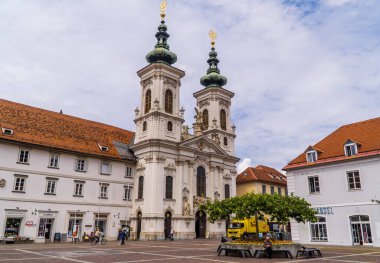 Graz, Avusturya - 16 Haziran 2020 - Mariahilferkirche Kilisesi (Mariahilferkirche)