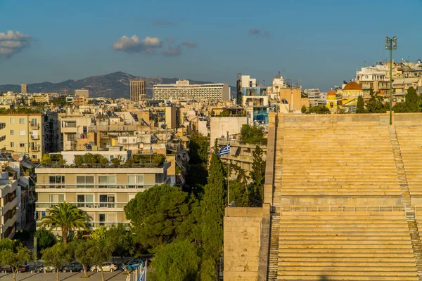 Atene Grecia Novembre 2020 Uomo Piedi Sugli Spalti Degli Spettatori — Foto Stock