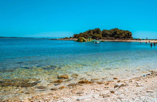 Kamenjak Istrie Croatie Juillet 2020 Une Plage Pierre Rocheuse Avec — Photo