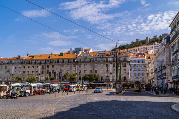 Lizbon Portekiz Eylül 2020 Praca Figueira Sokak Çekimi — Stok fotoğraf
