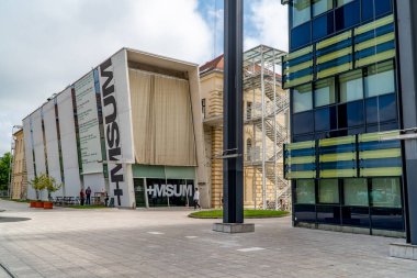 Ljubljana, Slovenya - 26 Haziran 2020 - Modern Sanat Metelkova Müzesi (MSUM)