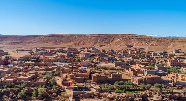 Ait Benhaddou Januari 2021 Panoramisch Uitzicht Vanuit Lucht Nieuwe Stad — Stockfoto