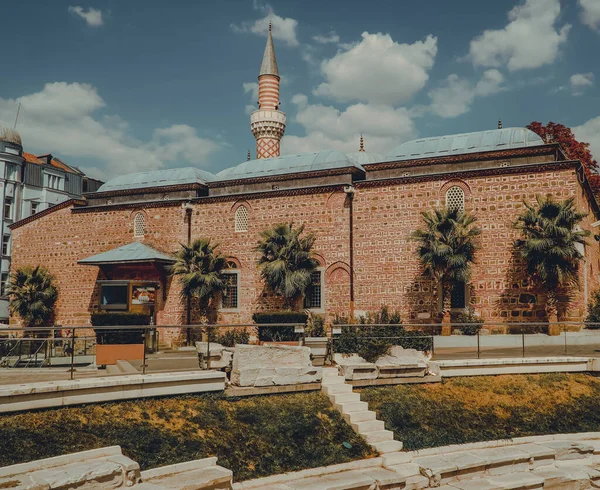 Plovdiv Bulgária 2019 Szeptember Oszmán Stílusú Századi Dzhumajai Mecset Nyáron — Stock Fotó
