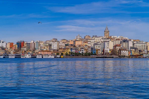 Istanbul Turquie Janvier 2021 Vue Panoramique Sur Région Galata Avec — Photo