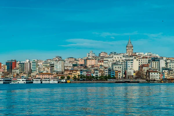 Istanbul Turquie Janvier 2021 Vue Panoramique Sur Quartier Pittoresque Galata — Photo