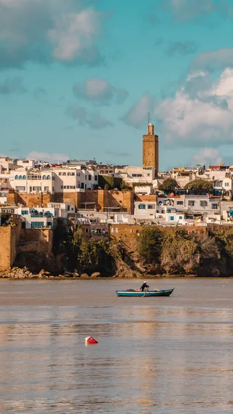 Rabat Maroko Ledna 2021 Svislý Pohled Kasbu Udayas Rybáři Malých — Stock fotografie