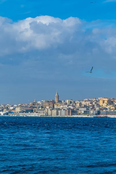 Vertikale Ansicht Der Skyline Der Europäischen Seite Istanbuls Türkei Mit — Stockfoto