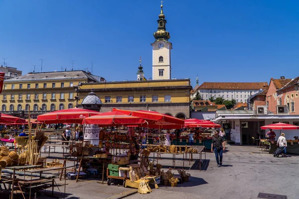 Zagreb Kroatië Juni 2020 Vlooienmarkt Centraal Zagreb — Stockfoto