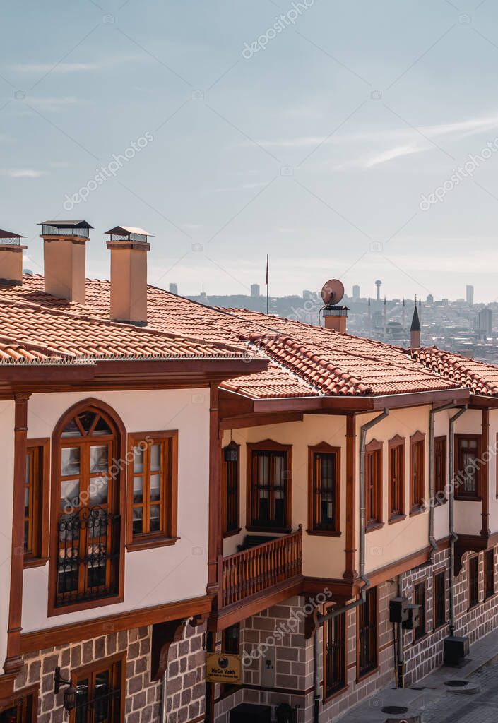 Ankara, Turquía 12 de marzo de 2021 vista vertical de las casas