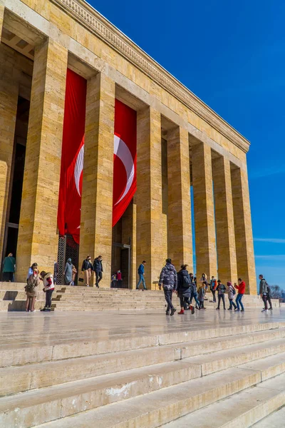Ankara Turkije Maart 2021 Verticaal Zicht Mensen Die Mustafa Kemal — Stockfoto