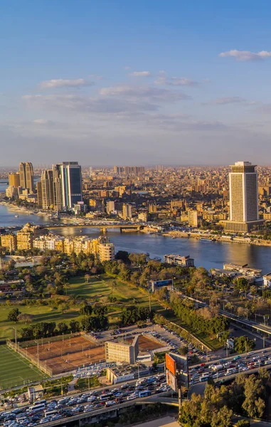 Cairo Egitto Marzo 2021 Incredibile Vista Verticale Sul Nilo Sul — Foto Stock
