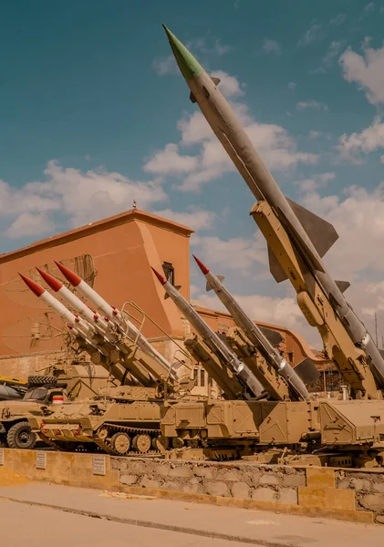 Caire Égypte Mars 2021 Roquettes Artillerie Lourde Intérieur Musée Militaire — Photo