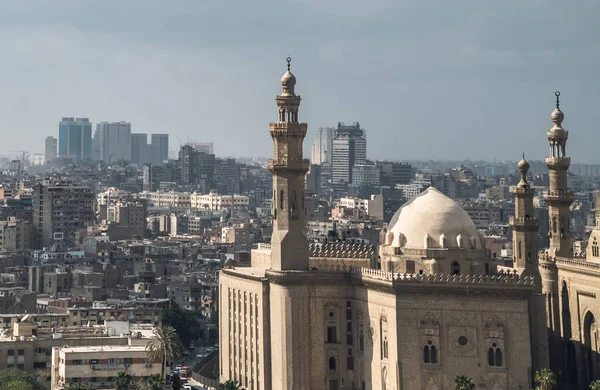 Cairo Egypte Maart 2021 Stemmig Panoramisch Uitzicht Vanuit Lucht Het — Stockfoto