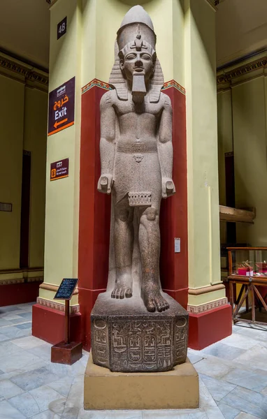 Kairo Ägypten März 2021 Vertikale Ansicht Einer Pharao Statue Ägyptischen — Stockfoto