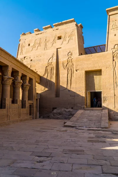 Agilkia Egypten April 2021 Vertikal Över Isis Tempel Agilkia Island — Stockfoto